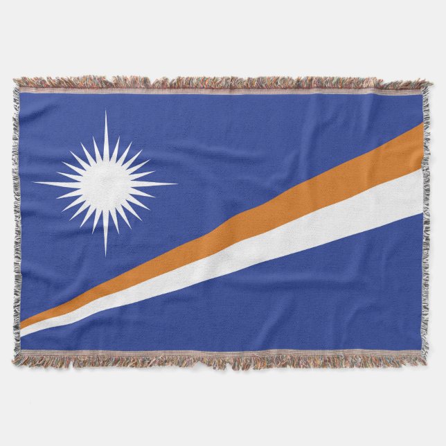 Marshall Islands flag Throw Blanket (Front)