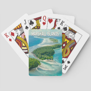 Marshall Islands Illustration Travel Art Vintage Poker Cards