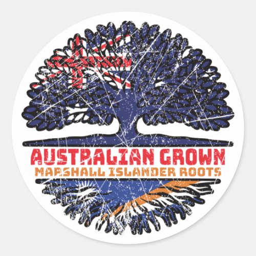 Marshall Islands Islander Australian Australia Classic Round Sticker