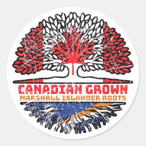 Marshall Islands Marshall Islander Canadian Canada Classic Round Sticker