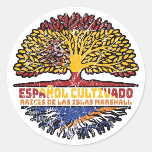 Marshall Islands Marshall Islander Spanish Spain Classic Round Sticker