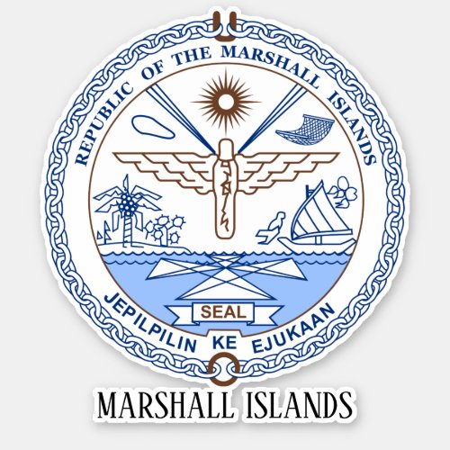 Marshall Islands National Seal Patriotic Sticker