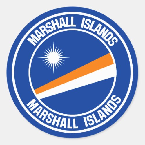 Marshall Islands Round Emblem Classic Round Sticker