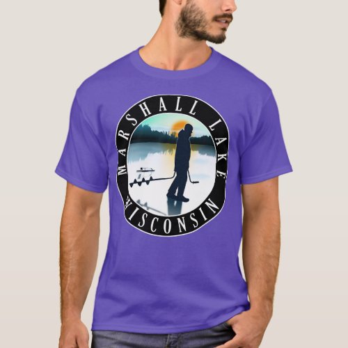 Marshall Lake Wisconsin Ice Fishing T_Shirt