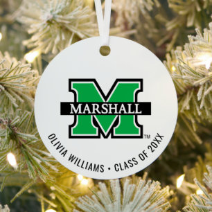 Marshall M   Add Your Name Metal Ornament