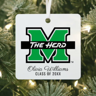 Marshall M The Herd Add Your Name Metal Ornament