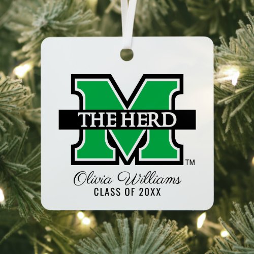 Marshall M  The Herd  Add Your Name Metal Ornament