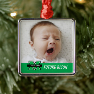 Marshall M The Herd Add Your Photo Metal Ornament