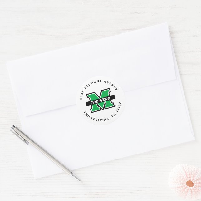 Marshall M | The Herd Classic Round Sticker (Envelope)