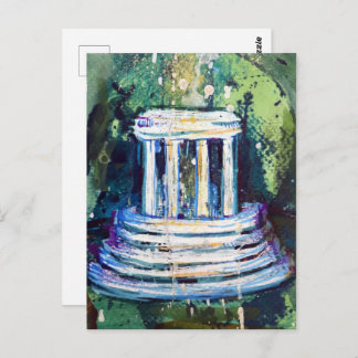 Marshall Michigan Fountain Abstract Art            Postcard