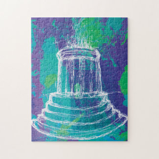 Marshall Michigan Fountain Jigsaw Puzzle