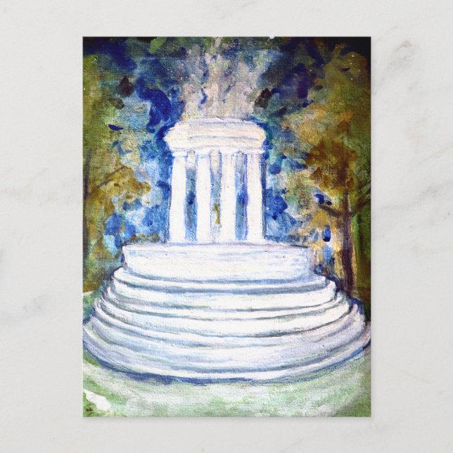 Marshall Michigan Fountain                         Postcard (Front)