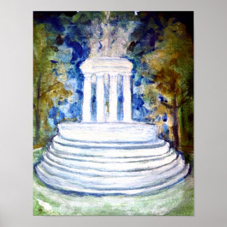 Marshall Michigan Fountain                         Poster