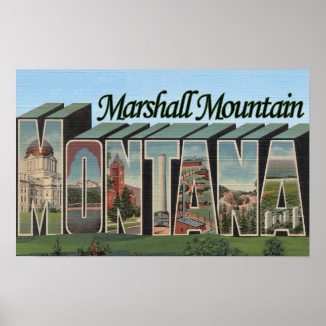 Marshall Mountain, Montana Poster (Front)
