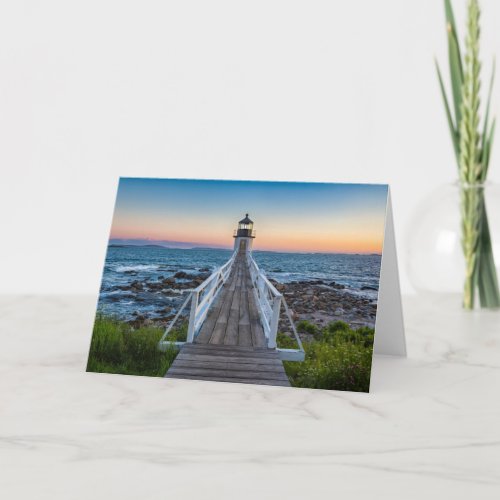 Marshall Point Lighthouse at Sunset Card