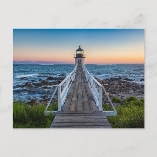 Marshall Point Lighthouse at Sunset Postcard