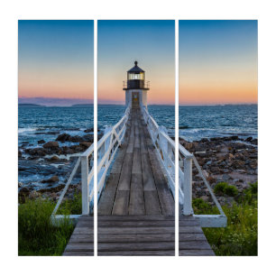 Marshall Point Lighthouse at Sunset Triptych