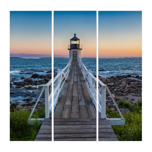 Marshall Point Lighthouse at Sunset Triptych