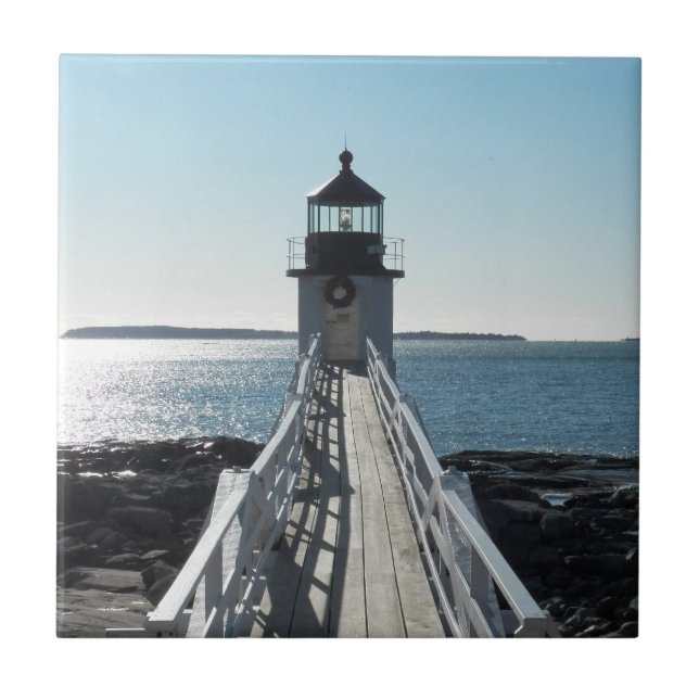 Marshall Point Lighthouse Ceramic Tile (Front)