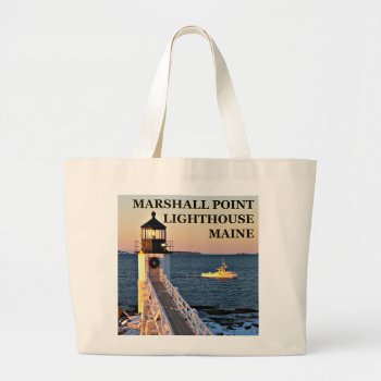 Marshall Point Lighthouse  Maine Jumbo Tote Bag by LighthouseGuy at Zazzle