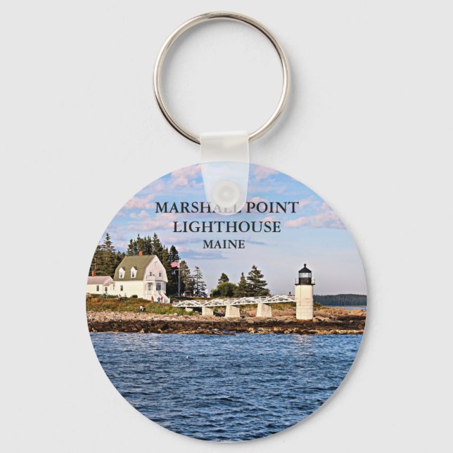 Marshall Point Lighthouse Maine Keychain (Front)
