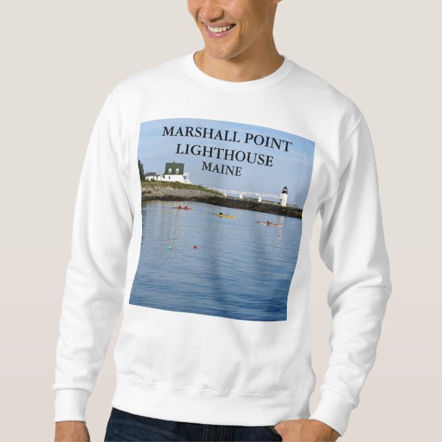 Marshall Point Lighthouse, Port Clyde Maine Sweatshirt (Front)
