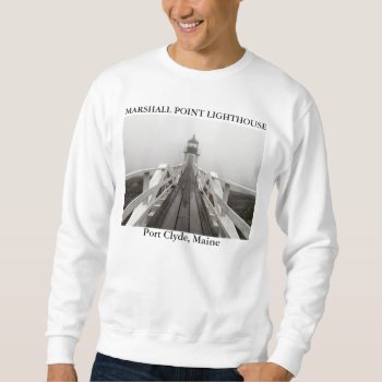 Marshall Point Lighthouse  Port Clyde Maine Sweatshirt by LighthouseGuy at Zazzle