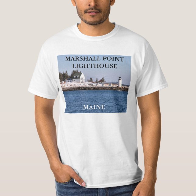 Marshall Point Lighthouse, Port Clyde Maine T-Shirt (Front)