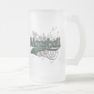 Marshall Tartan Grunge Frosted Glass Beer Mug