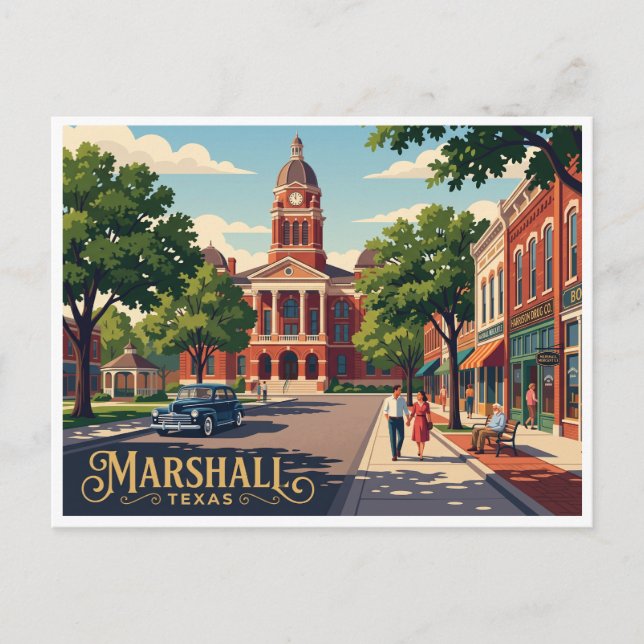 Marshall Texas Postcard (Front)