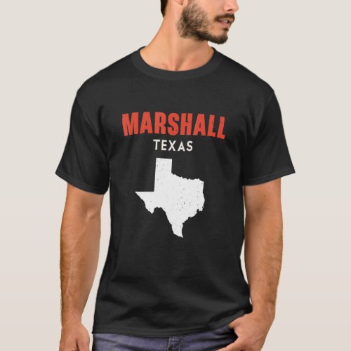 Marshall Texas USA State America Travel Texan T_Shirt