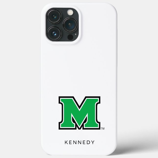 Marshall University M | Add Your Name Case-Mate iPhone Case (Back)