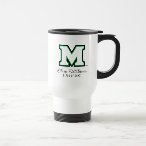 Marshall University M  Add Your Name Travel Mug