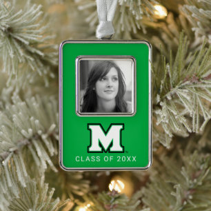 Marshall University M Add Your Photo Christmas Ornament