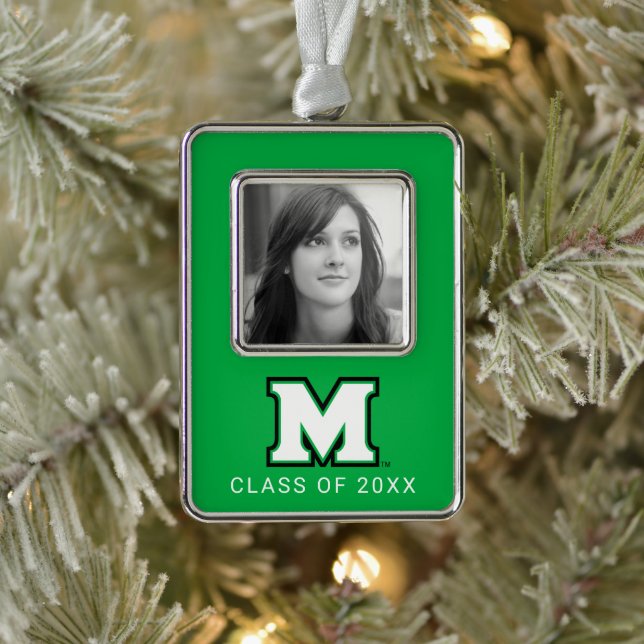 Marshall University M | Add Your Photo Christmas Ornament (Tree)