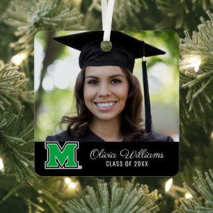 Marshall University M   Add Your Photo Metal Ornament