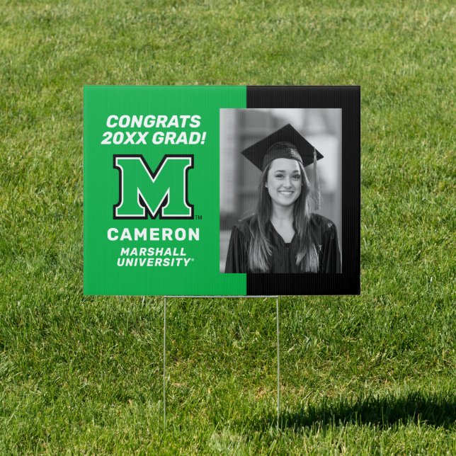 Marshall University M | Graduation Sign (Insitu)