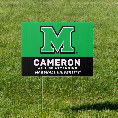 Marshall University M  Graduation Sign
