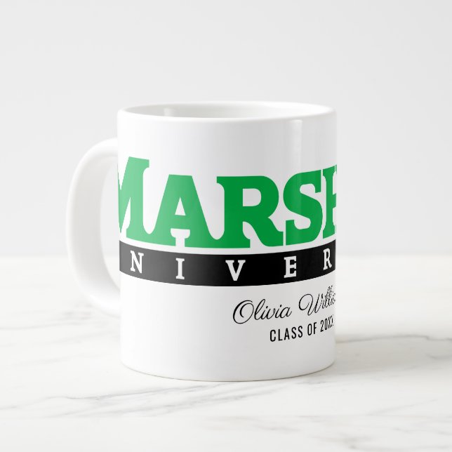 Marshall University Wordmark | Add Your Name Giant Coffee Mug (Front Left)