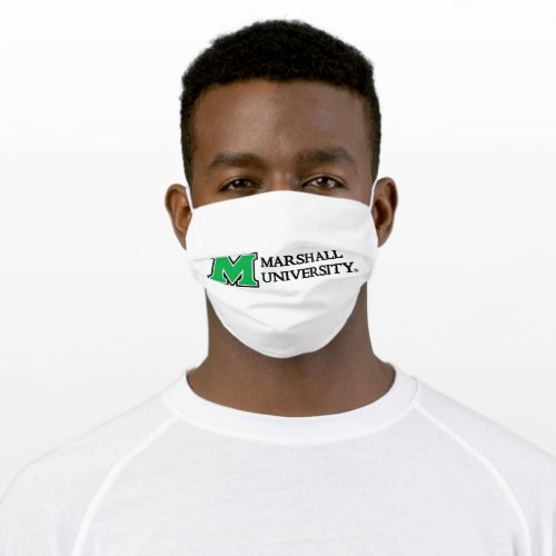 Marshall University Wordmark Green Adult Cloth Face Mask
