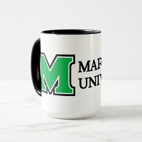 Marshall University Wordmark Green Mug