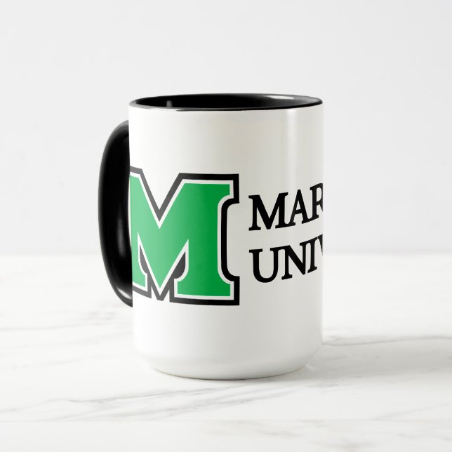 Marshall University Wordmark Green Mug (Front Left)