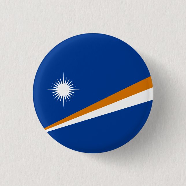 Marshallese Flag, Flag of The Marshall Islands Button (Front)