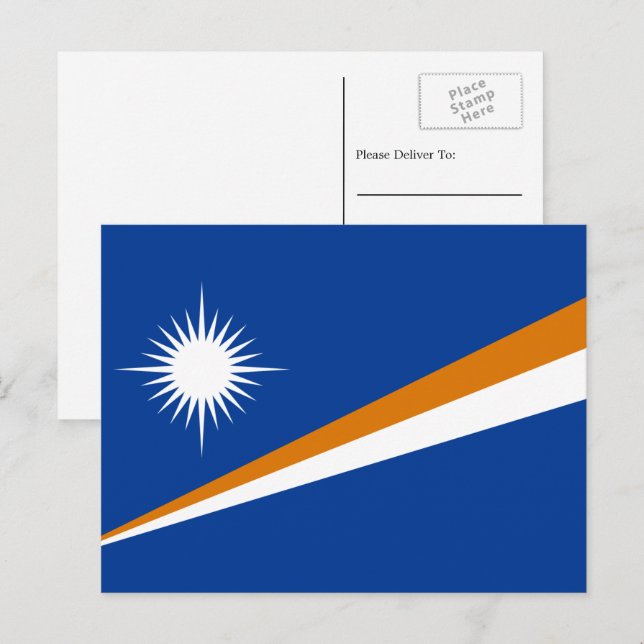 Marshallese Flag, Flag of The Marshall Islands Postcard (Front/Back)