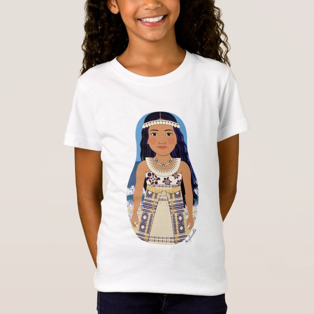 Marshallese Matryoshka Girls' T-Shirt (Front)