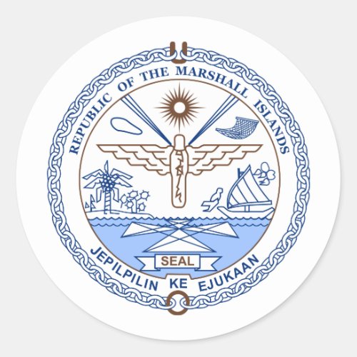 Marshallese Seal The Marshall Islands Classic Round Sticker