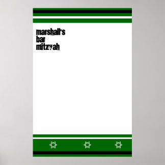 Marshall's bar mitzvah custom poster