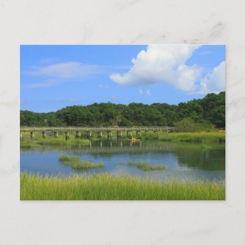 Marshes and Uncle Tims Bridge Wellfleet MA Postcard