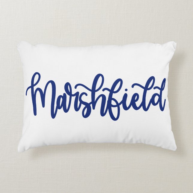 Marshfield Dainty Scripts Pillow (Front)