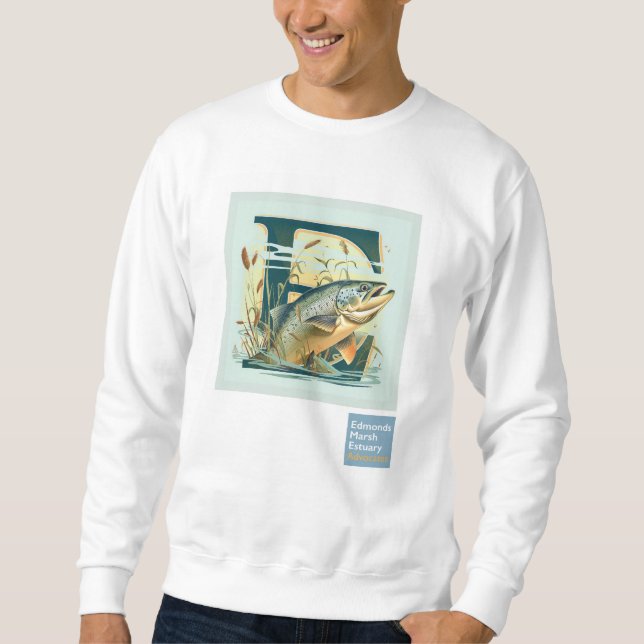 Marshian Men's Salmon Sweat Shirt (Front)
